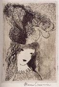 Marie Laurencin Roseal hat oil painting